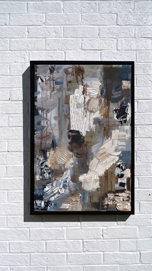 "behind plaster walls" (KESHET GALLERY) | Oil And Acrylic Painting in Paintings by VISCERAL HOME STUDIO | Keshet Gallery in Boca Raton