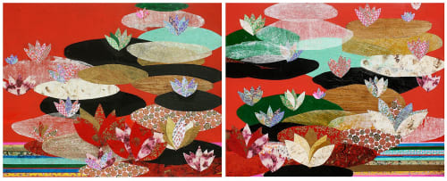 Lotus I & II | Paintings by Meredith Pardue