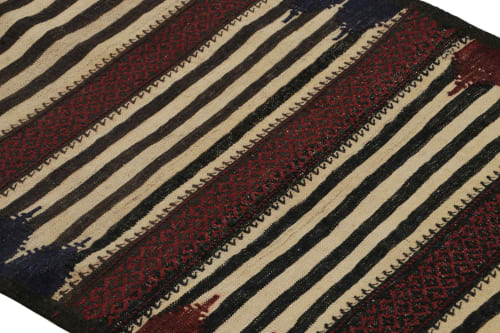 Vintage Afghan Kilim Rug with Polychromatic Stripes | Rugs by Rug and Kilim