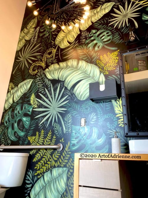 Fantastic Ferns and Gorgeous Greeneries Mural | Murals by Art of Adrienne | The Lansing Studio in Lansing