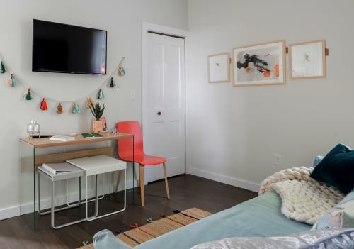 Fiber Paintings for Airbnb | Mixed Media by Emma Balder