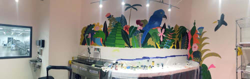 Tropical Jungle Mural | Murals by Elizabeth Graeber | Harper Macaw in Washington