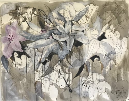 Lilies II | Paintings by June Yokell | Artist Studio - June Yokell in San Francisco