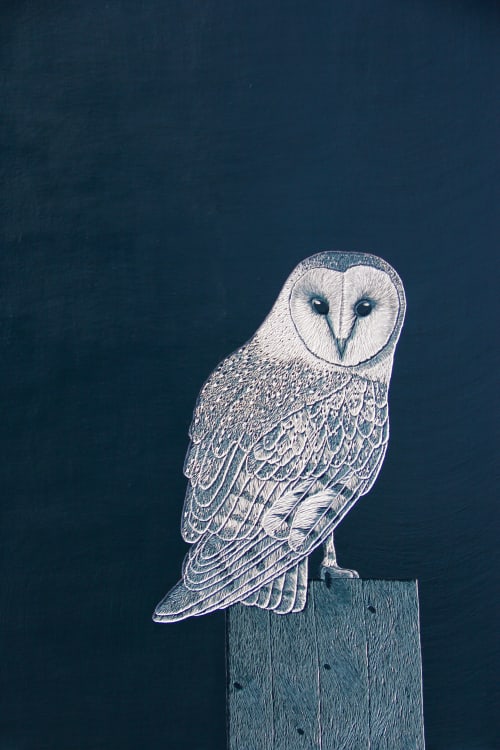 Peter Treglown - The Barn Owl | Paintings by Hannah Jensen | Private Residence in Auckland
