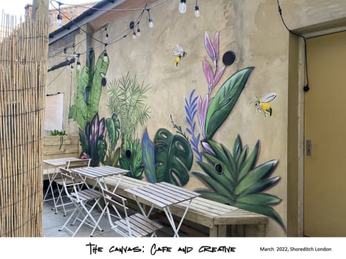 Mural for The Canvas: cafe and creative | Murals by Mairanny Batista | Grind in London