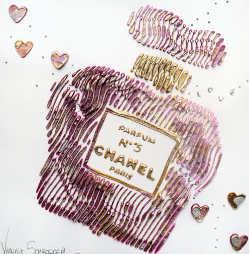 chanel Numero 5 love heart love | Paintings by Virginie SCHROEDER | Montreal in Montreal