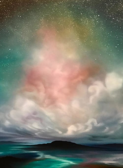 Misty Clouds, 40x30" | Paintings by Laura Blue Art