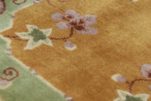 Rug & Kilim’s Chinese Art Deco Rug in Brown and Green | Area Rug in Rugs by Rug and Kilim