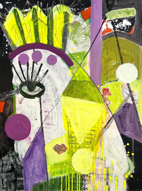 The Joker | Original Acrylic Painting | Oil And Acrylic Painting in Paintings by Aleea Jaques