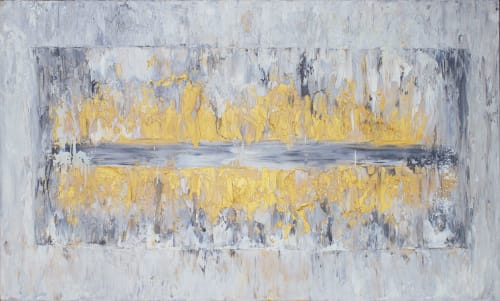 Ice Cube Rectangle | Oil And Acrylic Painting in Paintings by Jill Krutick | Jill Krutick Fine Art in Mamaroneck