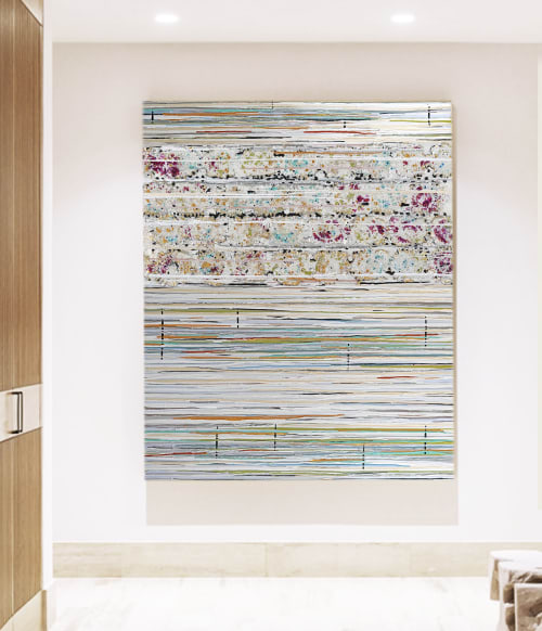 Cascading Sediment Number 6 | Mixed Media by Kari Souders