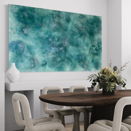 Ocean Mist Original Resin Painting | Paintings by MELISSA RENEE fieryfordeepblue  Art & Design | Salon Platinum - Aliso Viejo, Orange County, CA in Aliso Viejo