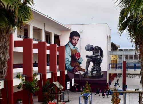 Vocación | Murals by Colectivo Licuado | Colegio Santo Tomás Curicó in Curicó