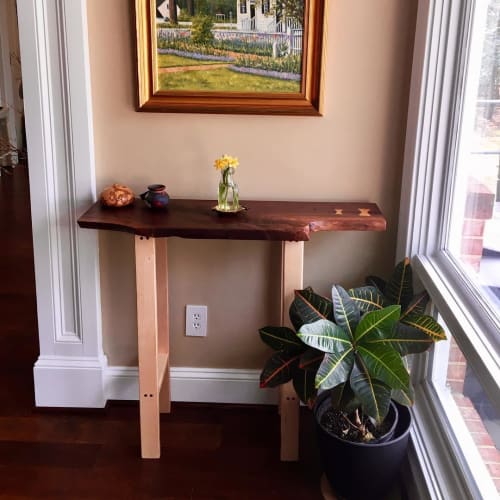 Walnut Hall Table | Tables by Porush Woodworking