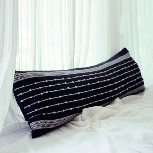 Nova Black Long Eco Friendly Pillow | Pillows by ichcha
