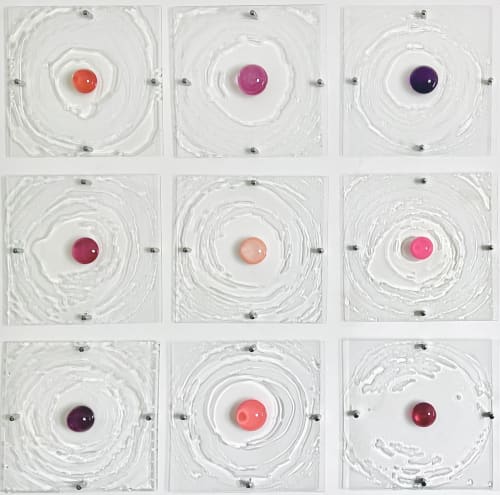 Ripple Effect In The Pink wall sculpture | Sculptures by Carla Goldberg Studio Art