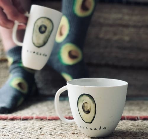 Avocado Mug | Cups by Busra Mert Artworks