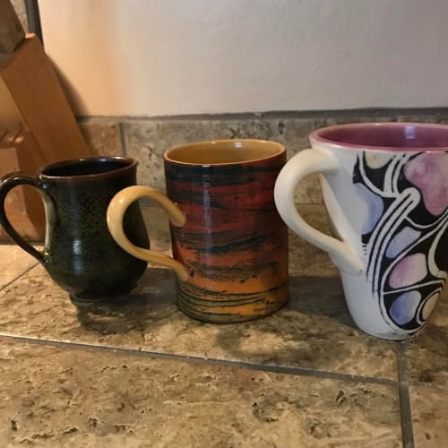 Brown with Black Design Mug | Cups by Lauren Karle