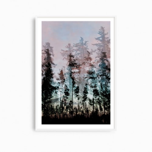 Forest artwork, "Trees at Dusk" fine art photography print | Photography by PappasBland
