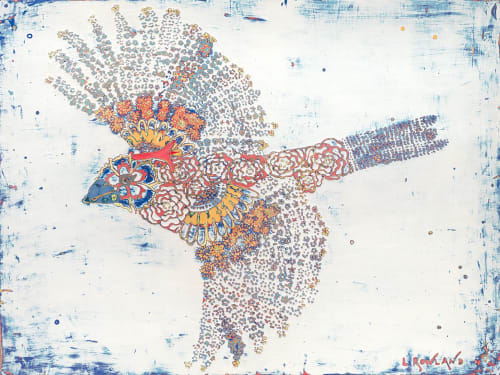 Web of Community- sold | Paintings by L Rowland Contemporary Art