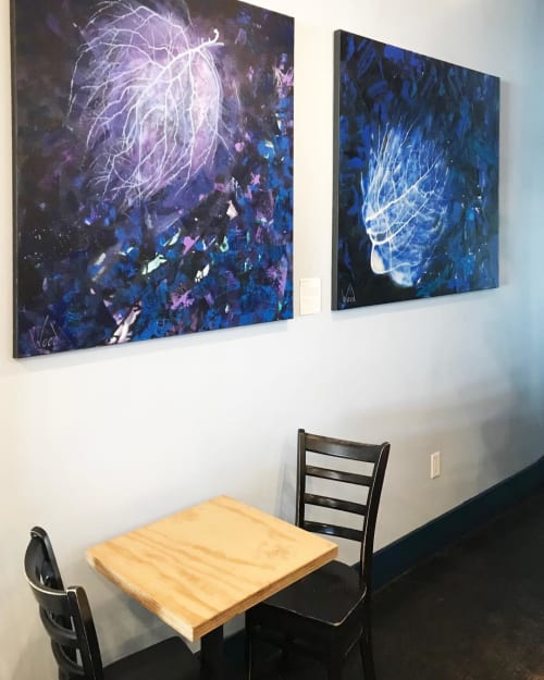 “Tumbleweeds 1 and 2" | Paintings by Marion Wood | Kay's Coffee Shop in Camarillo