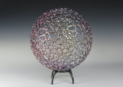 Rainbow Mottled Sphere | Sculptures by Bandhu Dunham