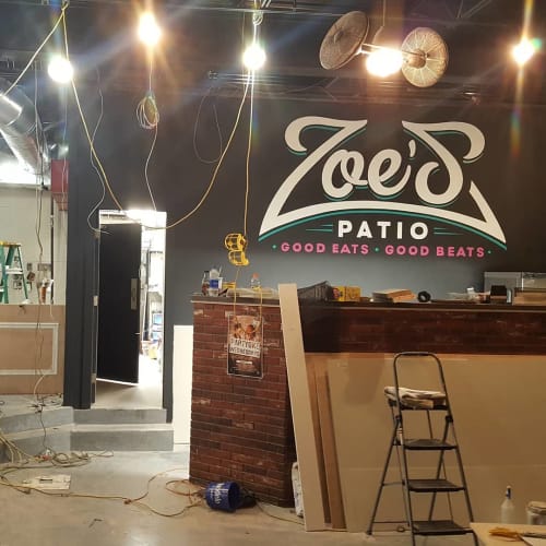 Logo Painting | Signage by Jennifer Higgins | Zoe’s Patio in Chicago