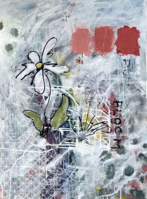 "Bloom" 30x40 inches | Oil And Acrylic Painting in Paintings by Katie Willes
