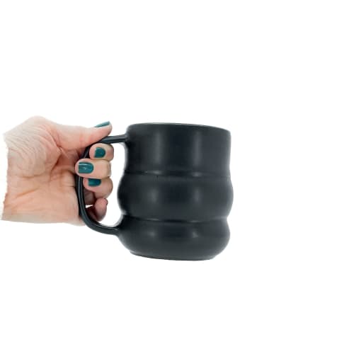 Extra Large Mug in Black | Drinkware by Alissa Goss Ceramics & Pottery