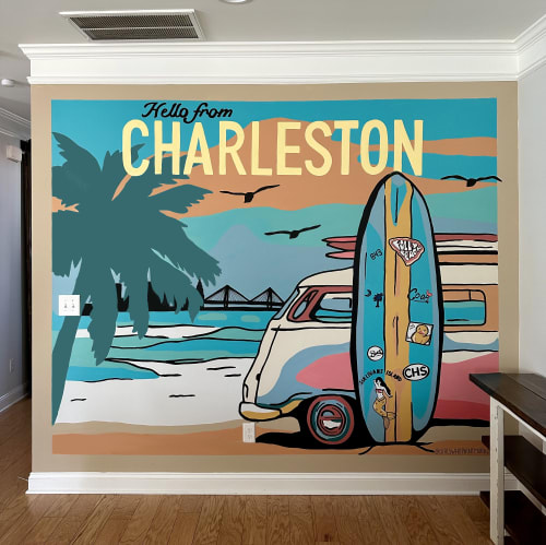 Charleston Airbnb Mural | Street Murals by Christine Crawford | Christine Creates