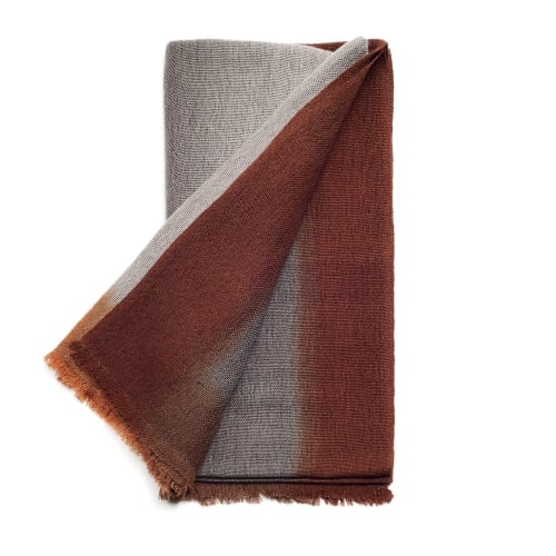 Simply Taupe Hand-spun Merino Handloom Throw | Linens & Bedding by Studio Variously