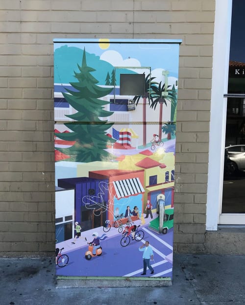 Utility Box Mural | Street Murals by Sara Mordecai