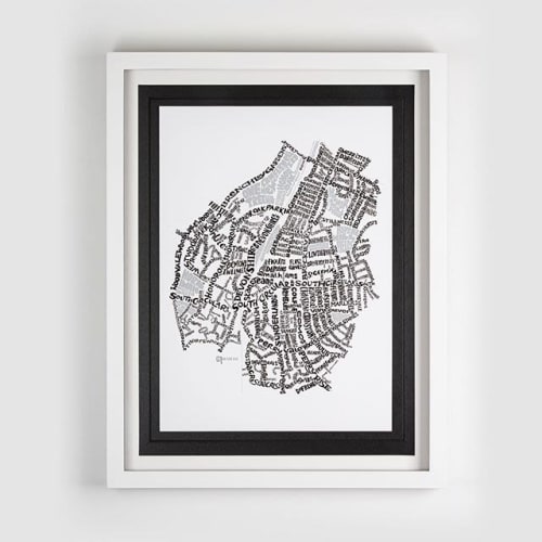 Forest Hill Typographic Street Map | Wall Hangings by Mark Smith – Me On The Map