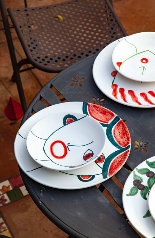 Riccardo soup plate decor | Ceramic Plates by Patrizia Italiano