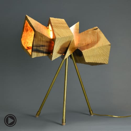 "Leap" Sculptural Lighting | Table Lamp in Lamps by Phil Woodward Art