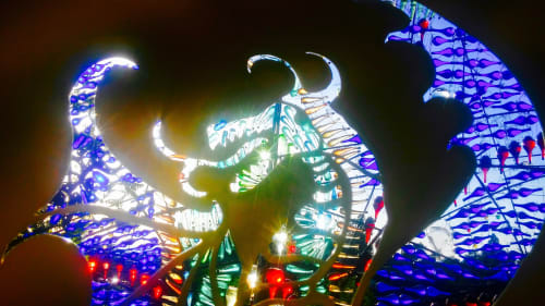 Dragons Glow Here | Public Sculptures by RandylandLA | Randyland in Los Angeles