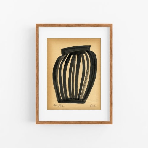 Vessel. 01 - Ink drawing on vintage paper | Drawings by forn Studio by Anna Pepe