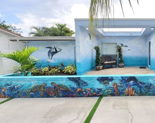 Ocean house | Murals by Airbrush Hero by Avi Ram