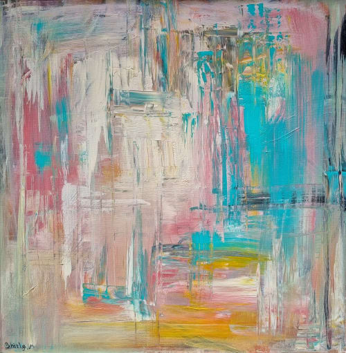 "Evolving Horizons" | Oil And Acrylic Painting in Paintings by Shirly Maimom Art