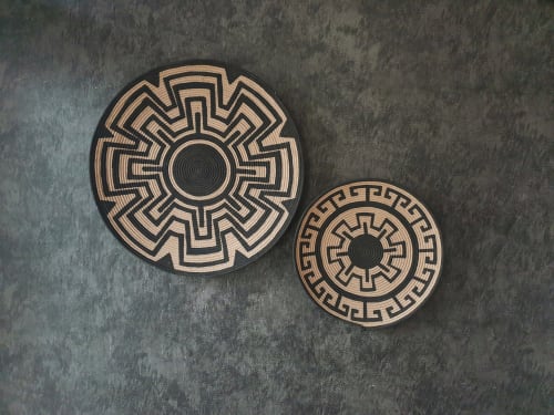 Natural Baskets for Boho Wall Decor, Woven wall baskets | Decorative Plate in Decorative Objects by Sarmal Design