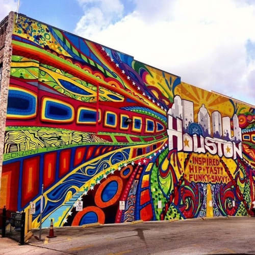 Mural | Murals by Mario E. Figueroa, Jr. (GONZO247) | Market Square Park in Houston