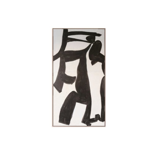 Etnografica Nero 19-02 | Oil And Acrylic Painting in Paintings by Kim Fonder