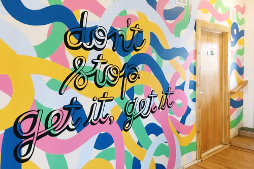Don't Stop Get It, Get It | Murals by Olive Moya | Huckleberry Roasters in Denver