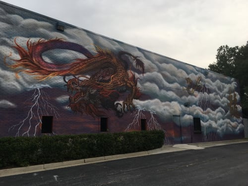 Dragon Painting | Murals by Michael Moon Studio | Sushi Misong in Duluth