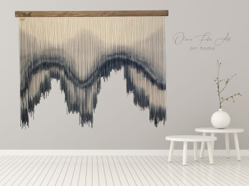 Abstract Dip Dyed Wall Hanging-ZORKE X | Macrame Wall Hanging in Wall Hangings by Olivia Fiber Art