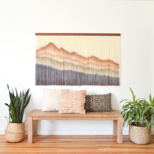 Mountain Dyed Fiber Art Modern Tapestry - Wall Hanging | Wall Hangings by Inspire By Kelsey (Kelsey Cerdas Art)