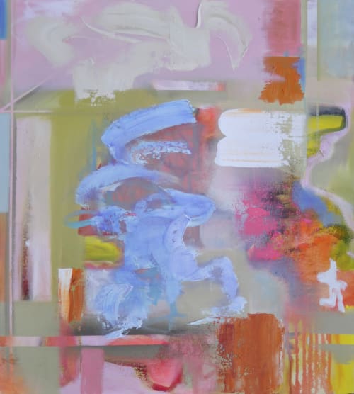330 Swimming In Sorrento | Oil And Acrylic Painting in Paintings by Anne B Schwartz