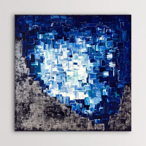 Blue Light | Oil And Acrylic Painting in Paintings by Alessia Lu