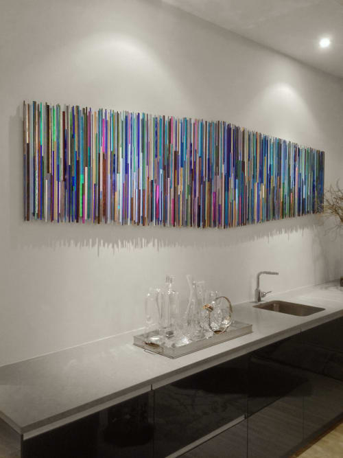 Dichroic Wave | Sculptures by Michael Curry Mosaics