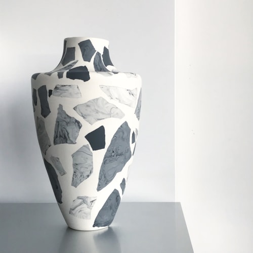 Monochrome Terrazzo Vase | Vases & Vessels by Natascha Madeiski